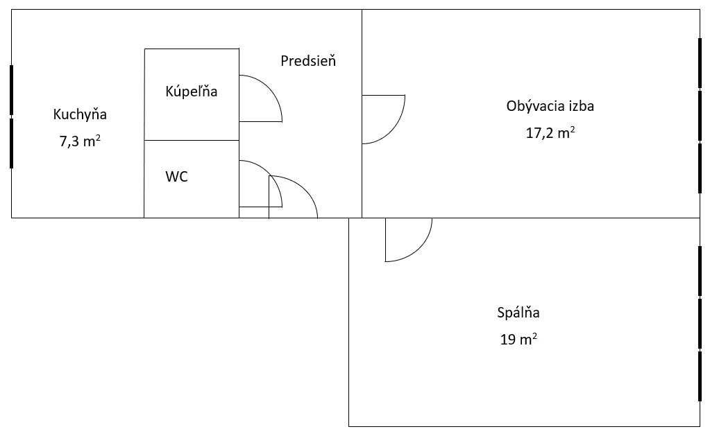 Rezervovaný - Na predaj priestranný 2 izb. byt neďaleko centra mesta